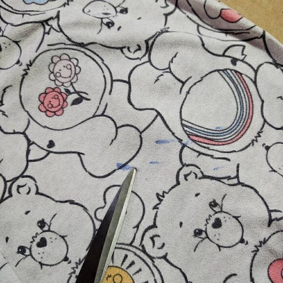 Care Bears Pants Womens Sz Medium White Pajamas Drawstring Elastic Sleepwear - Picture 9 of 10